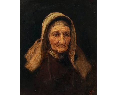 James Sant (British, 1820-1916)Portrait of an elderly ladysigned with monogram (lower right) and inscribed with artist's name