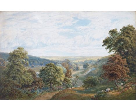 Roberto Angelo Kittermaster Marshall (British, 1849-1926)The Valley of the River Test, above Stockbridge, Hampshiresigned 'R 