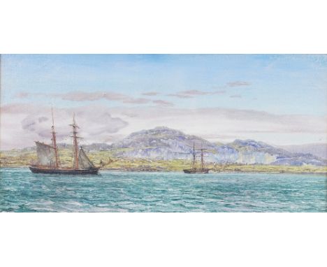 John Brett (British, 1831-1902)Holyhead Mountaininscribed and dated 'Holyhead Mountain 31 July 83' (upper right)oil on canvas