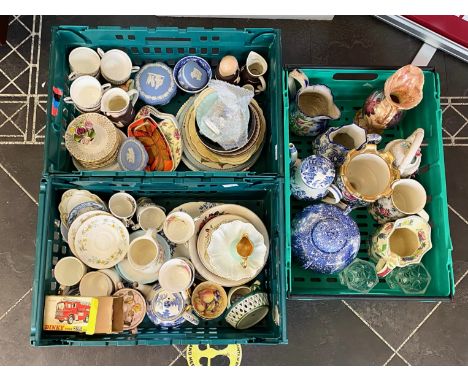 Large Collection Of Ceramics To Include - Mason's &amp; Foley Ware, Part Tea sets, Blue &amp; White Pottery, Wedgwood Trinket