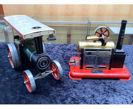 Mamod Steam Tractor together with a Mamod Steam Engine. Tractor measures 7" high x 10" wide.