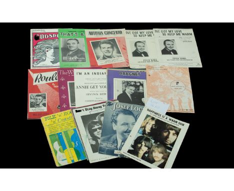 Sheet Music Interest. Large Collection From 1940's - 1960's, Including The Beatles, Frank Sinatra, Dawn, Peters and Lee, Rod 