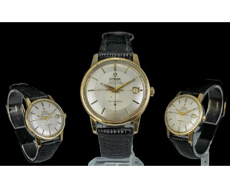 Omega - Constellation Gents Automatic Chronometer Gold and Steel Wrist Watch, With Original Omega Watch Strap, Signed to Buck