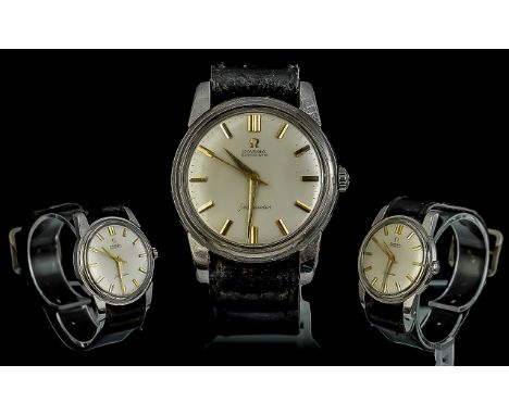 Omega - Automatic Seamaster Gents Stainless Steel Mechanical Wrist Watch, With Gold Markers, Seconds Sweep, Seamaster Logo. W