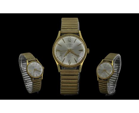 Sekonda - De - Lux 18 Jewel's Gents Mechanical 20 Microns Gold Plated Wrist Watch. Features Gold Markers, Seconds Sweep, with