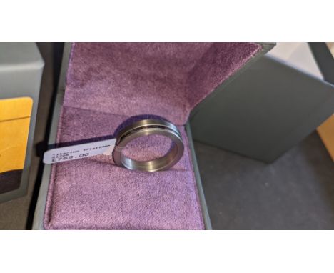 Titanium &amp; platinum ring RRP £769We have used a ring sizer mandrel to determine the inside diameter in mm of this ring, h