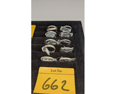 10 off assorted display/sample eternity rings. It is understood that these rings were used for display purposes &amp; are not