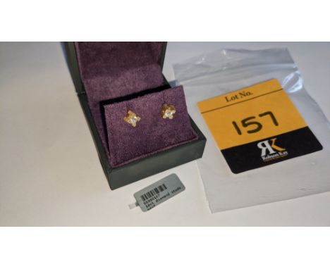 Pair of 18ct yellow gold &amp; diamond stud earrings. RRP £995This is the third &amp; final sale of stock from a jewellery re