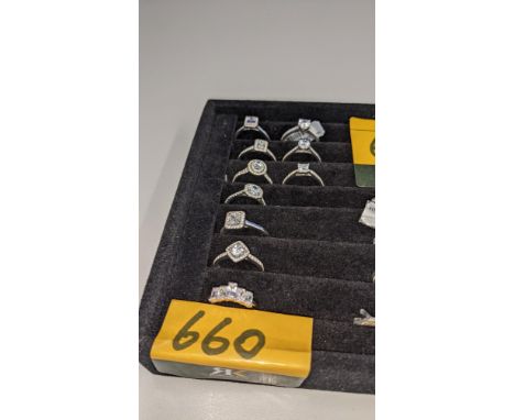 10 off assorted display/sample engagement rings. It is understood that these rings were used for display purposes &amp; are n