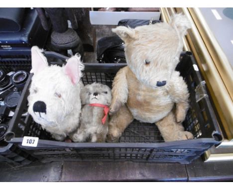 A QUANTITY OF VINTAGE MOHAIR TEDDIES INCLUDING CHAD VALLEY  AND