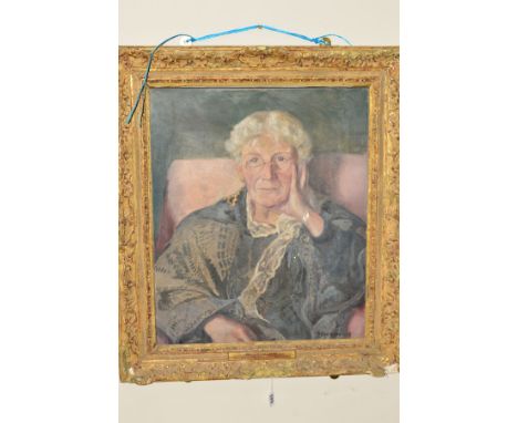 TOM VAN OSS (BRITISH 1901-1941) 'MRS J.S.HALDANE', Louisa Kathleen Haldane was the wife of the Physiologist J.S.Haldane, a he