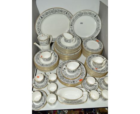 ROYAL WORCESTER PADUA PATTERN COFFEE/DINNER WARES ETC, to include coffee pot and cans with saucers, milk jugs, sugar bowl, so