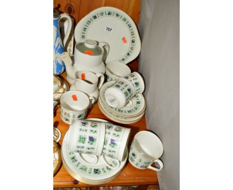 ROYAL DOULTON 'TAPESTRY' TEAPOT, TC1024, to include teapot, cake plate, milk jug, sugar bowl, six cups, six saucers and six s