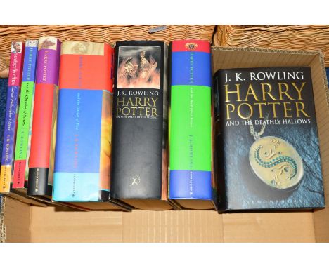 ROWLING J.K, a set of seven Harry Potter books, first two in paperback the rest hardback with dust jackets (7)