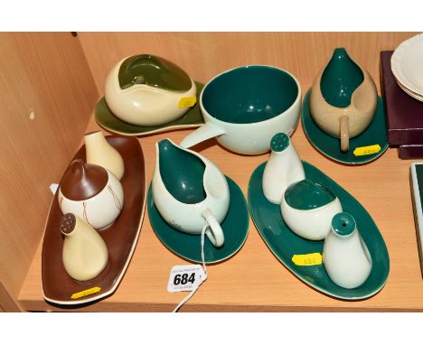 CARLTONWARE CRUETS, SAUCE BOATS ETC (15)