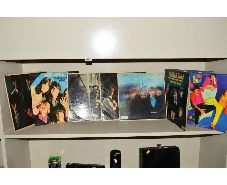 SEVEN L.P'S AND A SINGLE BY THE ROLLING STONES, including Rolling Stones, No.2 Through the Past Darkly, Rolled Gold, Dirty Wo