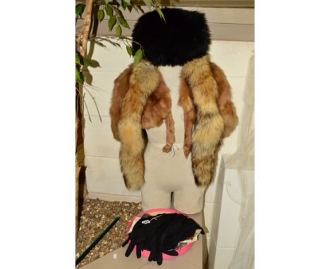 EIGHT PAIRS OF VINTAGE GLOVES, to include a pair of black net evening gloves, two pairs of black evening gloves with button d