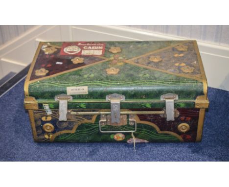 Metal Travelling Trunk, SS Nothern Star Label and various stickers attached.