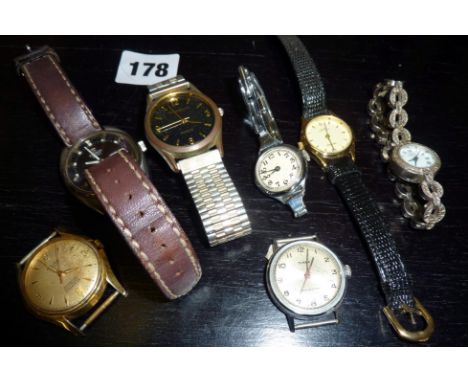 Collection of men's & ladies vintage wrist watches, makers include Timex & Tissot
