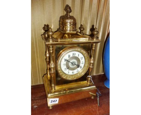 French brass mantle clock