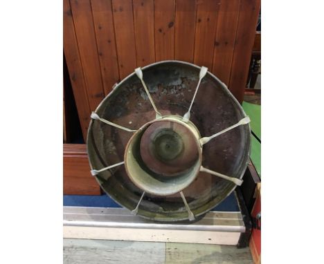 A galvanised circular metal feeding trough.  72cm diameter approx.
