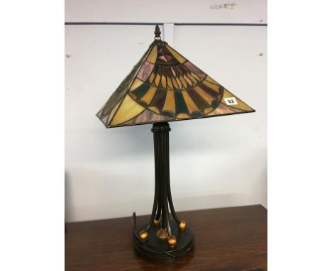 An Art Nouveau Tiffany style table lamp and shade