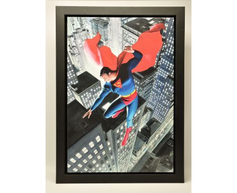 ALEX ROSS FOR DC COMICS (AMERICAN CONTEMPORARY) 'SUPERMAN TWENTIETH CENTURY' signed limited edition print on canvas, 120/195 