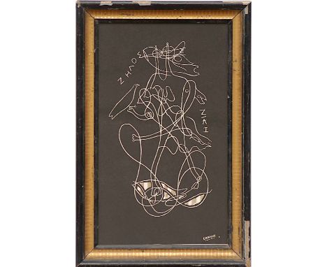 GEORGES BRAQUE, 'Zelos' original lithograph 1951, ref Maeght, 42cm H x 28cm.