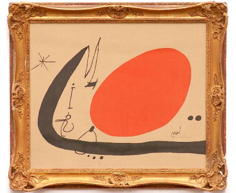 JOAN MIRO, lithograph plate signed, Ma de Proverbis 1970, edition 1500, Mourlot, 80cm H x 91cm. (Subject to ARR - please see 