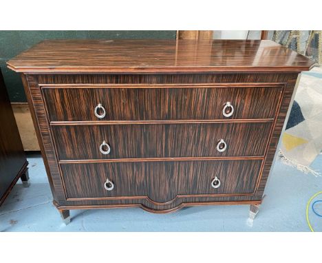 THEODORE ALEXANDER VANUCCI COMMODE, to match the previous lot, 88cm H x 114cm x 46cm. (with faults)