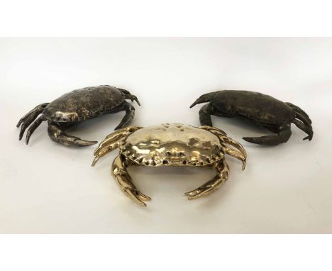 FONDICA CO ART, 'Crab' boxes, a set of three, 32cm W. (3)