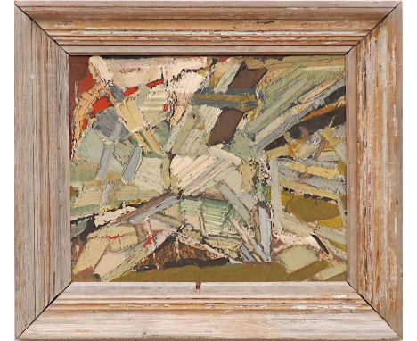 NICOLAS DE STAEL, 'Composition abstraite', lithograph, edition Mourlot, 56cm H x 64cm.