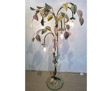 MANNER OF HANS KOGL FLOOR LAMP, Italian circa 1970's, painted toleware, 145cm H. 