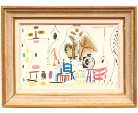 PABLO PICASSO, lithograph Studio suite californie, 42cm H x 56cm.