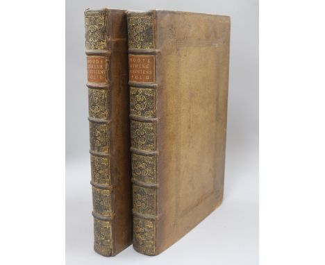 Wood, Anthony a, Athenae Oxoniensis - An Exact History of .... Oxford, 2nd edition, 2 vols, folio, replaced calf boards but r