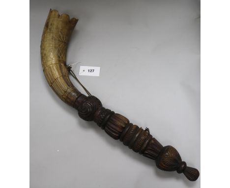 A hardwood horn bugle