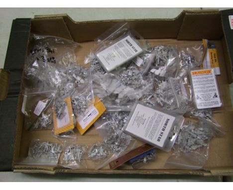 A large collection of bagged metal miniature military figures: (1 tray). 