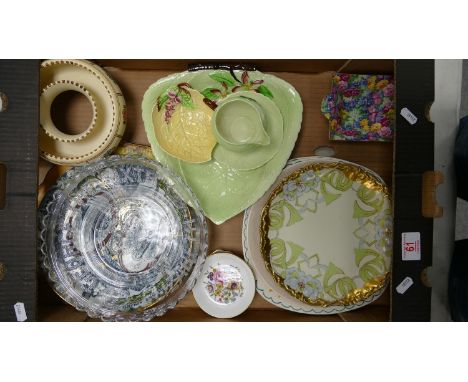 A collection of pottery to include: Carlton ware Australian ware, Royal Winton chintz dish, Woods &amp; son Methodist Mow Cop