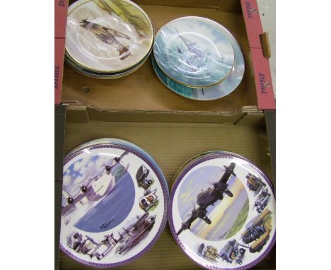 A collection of Coalport, Royal Worcester &amp; Coalport RAF Theme wall plates(2 trays): 