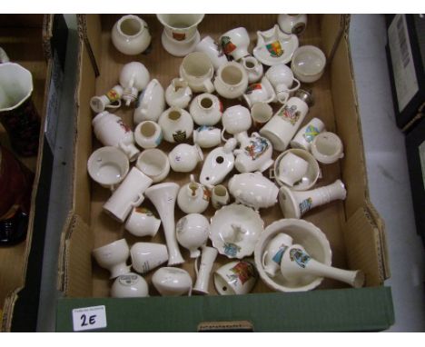 A large collection of W H Goss crested ware: 1 tray. 