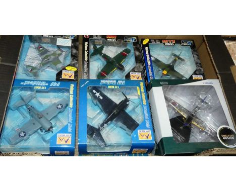 A tray of mixed modern release diecast aircraft, mainly 1:22 scale, include Oxford Aviation and Easy Models