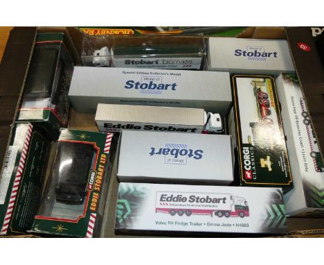 A quantity of Corgi and Atlas edition Eddie Stobart diecast vehicles