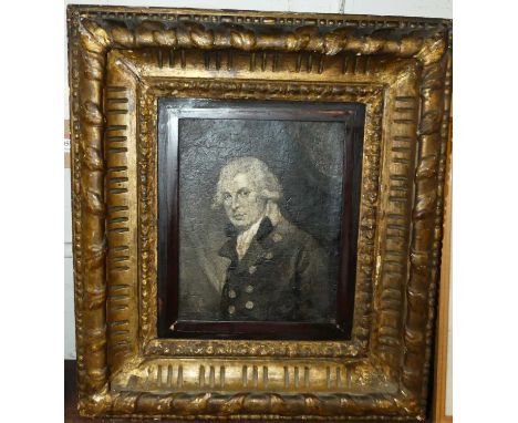 After Henry Colburn - Portrait of R.B. Sheridan, oil on canvas, 25 x 19.5cm 