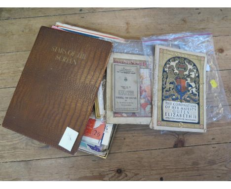 "The Little Girl's Sewing Book", 1953 Coronation Programme and musical scores from the 1940s and 1950s (including "South Paci