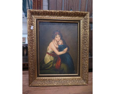 Arthur Hayward (18875-1971). Oil on canvas. Portrait of two ladies. Signed lower left. In gilt frame. 60cm x 48cm. 