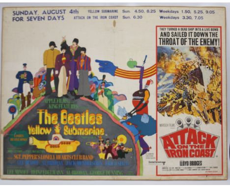 The Beatles. A 1960's poster from Carnaby Street. The Yellow Submarine. 78cm x 102cm. 