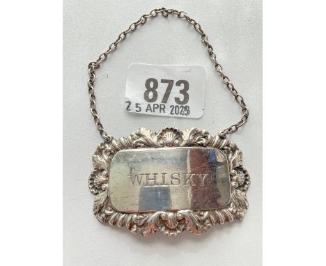Wine ticket for Whisky with border shell 