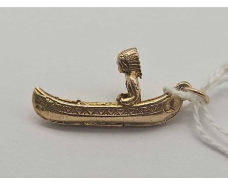 A canoe charm 9ct 3.2 gms