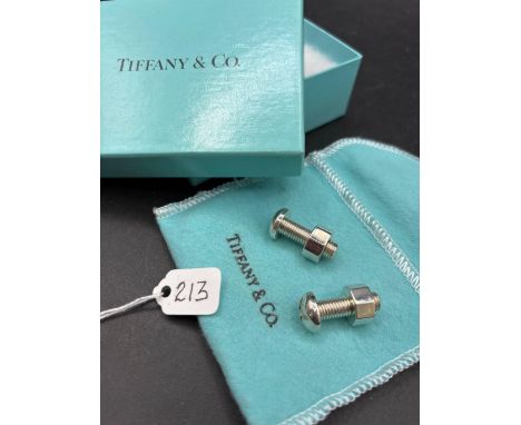 A pair of Tiffany and Co silver cufflinks