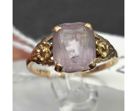 A amethyst dress ring 9ct size M 2.1 gms